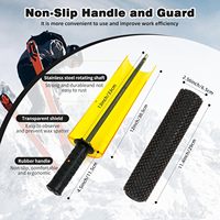 Kit de brosses rotatives pour ski de 300 mm avec poignée en plastique, 2 brosses (crin de cheval et nylon), sac de protection pour perceuse électrique