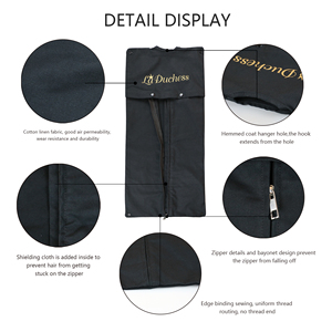 Красивая тканевая Воронка для переносного парика с вешалкой, Пыленепроницаемая сумка для париков с деревянным держателем - Product Image 6