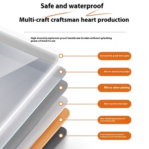 <span class=keywords><strong>Moderno</strong></span> autoadesivo vetro Non perforato 3D <span class=keywords><strong>specchio</strong></span> da parete per il bagno per la casa camera da letto wc lavandino spogliatoio <span class=keywords><strong>specchio</strong></span> per il trucco - Product Image 2