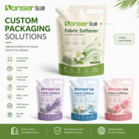 Sacs en plastique Doypack réutilisables de 1 litre pour liquide vaisselle, savon, lessive, emballage avec bec verseur