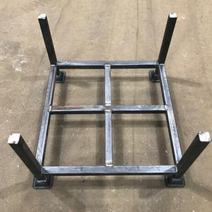 Almacenamiento de palés de hierro Metal soldado apilable Durable acero resistente poste palé andamio Stillages - Product Image 2