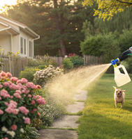 Nouveau pulvérisateur automatique à pression 1L en plastique pour engrais et produits chimiques, avec buse applicatrice pour jardin et pelouse, compatible tuyau