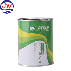Peinture époxy à base d'eau pour revêtement, bidon métallique rond de 1L, étanche, antirouille, non toxique, impression offset de logo personnalisée - Product Image 3