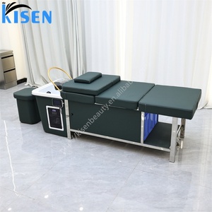 Table de lavage de cheveux Kisen Salon avec réservoir d'eau propre de 90L et réservoir d'eaux usées de 30L, livraison rapide, vente en gros - Product Image 4