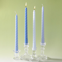 Bougie en cire de soja spirale rétro européenne, 25 cm, sans fumée, semi-artisanale, classique, pour décoration de banquets et de fêtes