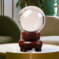 Boule de cristal de haute qualité pour la photographie, sphère en cristal K9, cadeau artisanal décoratif avec base en option