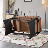 Table de baby-foot classique en MDF de 48 pouces, personnalisable, en bois, de petite taille, avec tiges de jeu fluides, pour salle de jeux à domicile