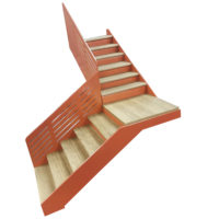 Escalier flottant en vinyle PVC d'intérieur moderne Treppe Holzstufen Stufentreppenstufen pièces d'escalier