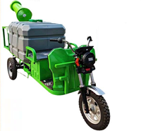 Tricycle électrique avec réservoir d'eau de 800L, canon à brouillard et pulvérisation arrière