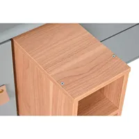 Meuble TV MDF PU Gris 140x40x55