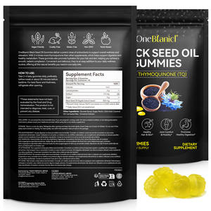 Gommose all'Olio di Semi Neri Vegane Senza Zucchero Pressate a Freddo all'Ingrosso, Etichetta Privata per la Salute di Capelli, Pelle e Articolazioni - Product Image 6