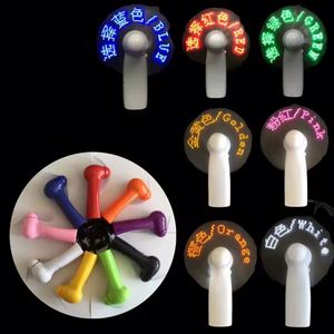 Wholesale Mini Fan Battery Power for Wedding Party Favors Events Business Promo Gifts Glow <b>Light</b> <b>up</b> Mini Custom Logo Message Fan - Product Image 2