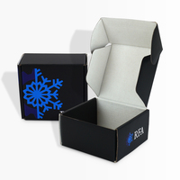 Carpeta Portátil Reutilizable de Cartón Corrugado Negro Mate Personalizada con Laminado Mate y Forma de Avión