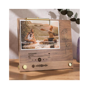 Caliente decoración del hogar canción personalizada canción de madera ritmo regalo del día especial regalo del Día de San Valentín marco de madera personalizado - Product Image 1