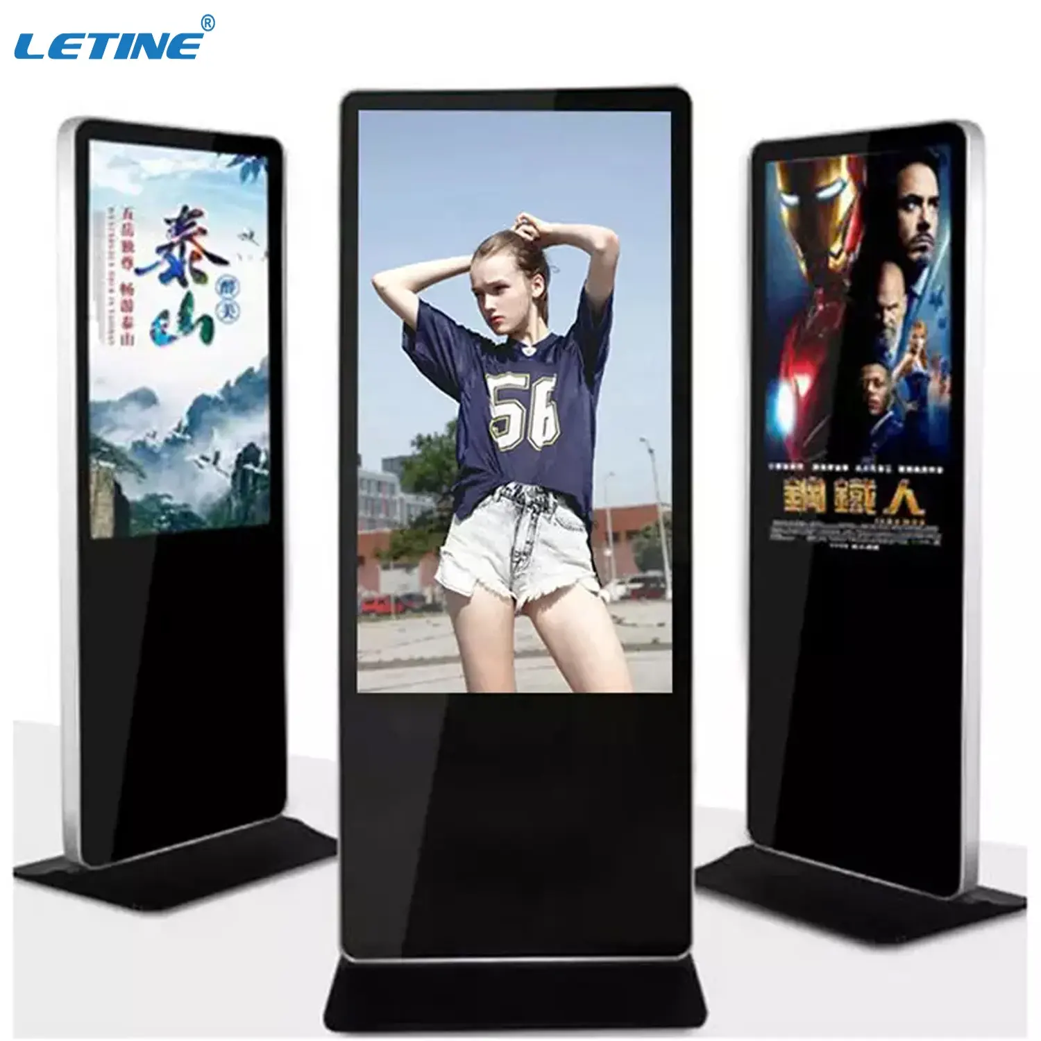 Kiosques à écran tactile LCD Android 32 43 55 pouces Lecteur multimédia Affichage de signalisation numérique