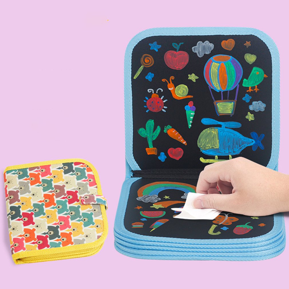 Leather Surface Erasable Drawing Pad Toys  Road Trip Car Travel Airplane Activities Portable Writing Board for Toddlers