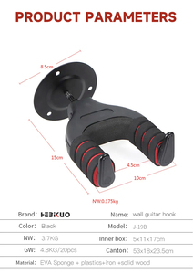 Nhà Máy Bán buôn hebikuo J-19B tường móc áo cho <span class=keywords><strong>Guitar</strong></span> nhạc cụ dây accessoires - Product Image 2