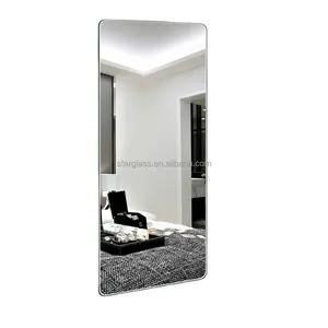 large size clear colored mirror decoration wall aluminum silver mirror factory price