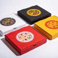 Boîte à pizza écologique recyclable avec logo personnalisé, fabricant de contenants à pizza en carton ondulé, livraison rapide pour les pizzerias