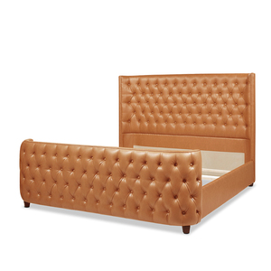 Комплект мебели для спальни, кровать, роскошная кровать размера «King-Size», Современная Роскошная итальянская кожаная кровать в кобуре, оправа, изголовье кровати размера «Queen-Size» - Product Image 3