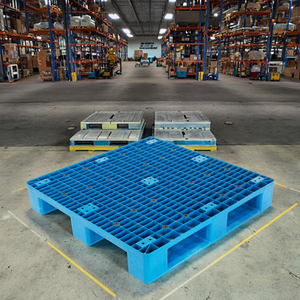 Palette de déversement européenne en plastique PE certifiée <span class=keywords><strong>ISO</strong></span>/CE Grille Tianzi 1200x1200mm Recyclé robuste à face unique Entrée 4T Durable - Product Image 1