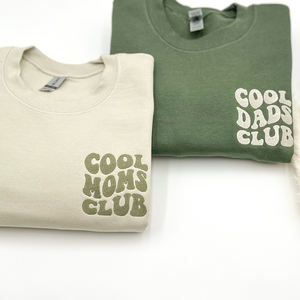 <span class=keywords><strong>Sweat</strong></span>-shirt brodé Cool Moms-Papas Club pour maman <span class=keywords><strong>papa</strong></span> spécial parent chemise bébé annonce pour cadeau de fête des mères pour le printemps - Product Image 3