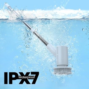 Brosse de nettoyage électrique sans fil rotative rechargeable avec têtes interchangeables pour la cuisine - Product Image 5