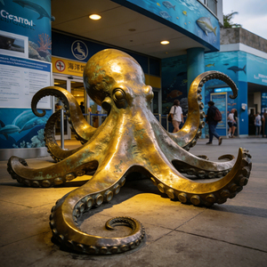 Sculture di Animali in Rame Personalizzate |   Sculture in Ottone e Bronzo per Luoghi Panoramici e Centri Commerciali, Personalizzate Secondo Disegni - Product Image 6