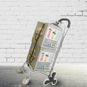 फैशन सस्ते बंधनेवाला पहिएदार कॉम्पैक्ट पोर्टेबल सामान धातु foldable सुपरमार्केट हाथ गाड़ी तह शॉपिंग ट्रॉलियों - Product Image 6