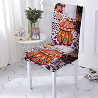 Housses de chaise imprimées motif Éthiopie pour réception de mariage, housses de chaise Parson géométriques amovibles et lavables, protecteurs de chaise