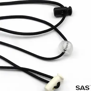 SAS مصنع العرض مباشرة شعار مخصص حجم شفافة الأسود الملونة البلاستيك الحبل قفل سدادة