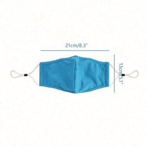 Masque facial unisexe anti-poussière et anti-UV, en polyester et coton, personnalisable, noir, réutilisable et lavable - Product Image 6