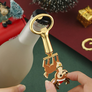 Lindo abridor de botellas con forma de ciervo, aleación de zinc, dorado y plateado, regalo de Navidad, decoración para fiestas - Product Image 2