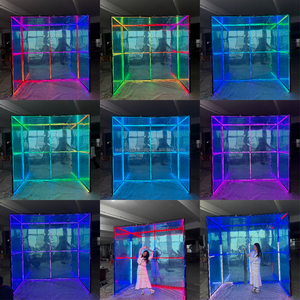 Cabina de Fotos Plateada Personalizada LEDA con Tira de Luz RGB, Panel de Espejo, Cabina de Fotos Tipo Revista Vogue para Bodas y Eventos - Product Image 5