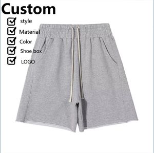 High Street <b>Men's</b> Cotton Drawstring Tooling <b>Shorts</b> Custom logo High Waist Stitching Design Breathable Washable Casual - Product Image 2