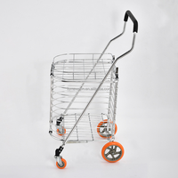 Nouveau chariot à courses de légumes de vente directe d'usine avec 4 roues silencieuses de PCS avec le panier d'achats de centre commercial de panier