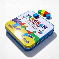 Emballage personnalisé en boîte métallique colorée pour jeu de cartes familial, boîte en métal pour jeu de société