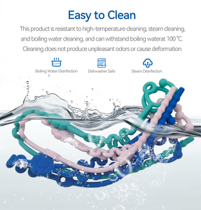 คลิปจุกนมหลอกซิลิโคนแบบปรับได้สายรัดของเล่นยืดหยุ่นได้สำหรับเด็กที่เคี้ยวได้สำหรับทุกเพศ0เมตร <span class=keywords><strong>STS</strong></span> จากโรงงาน - Product Image 4