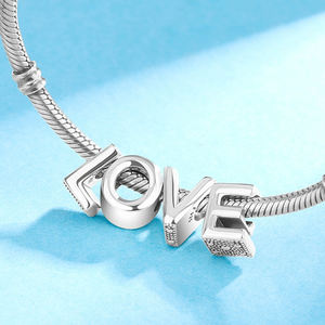 Charm de Cuentas con Letras A-Z Estilo Pan en Plata de Ley <span class=keywords><strong>925</strong></span> para Pulseras Originales Regalos de Joyería DIY para Mujer - Product Image 4