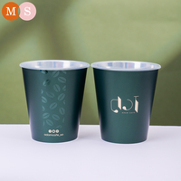 Gobelet en plastique jetable pour café à emporter avec couvercle, pour Bubble Boba Milk Tea, avec étiquette moulée IML et injection IML