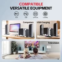 Système audio Hi-Fi 2.1 canaux Microlab FC361 avec télécommande, amplificateur discret, caisson de basses en plastique pour entrée optique/coaxiale, pour ordinateur de bureau à domicile