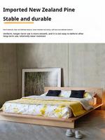 Moderna Cama de Plataforma Japonesa Estilo Wabi Sabi Tamaño King de Madera Maciza con Tatami y Almacenamiento para Dormitorio Principal Comprar Cama Japonesa de Suelo