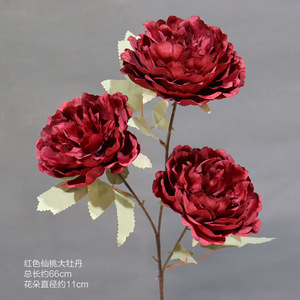 Flores artificiales color vino tinto para decoración de techos de hoteles, filas de flores para pasillos, flores de seda, arte floral artificial. - Product Image 2