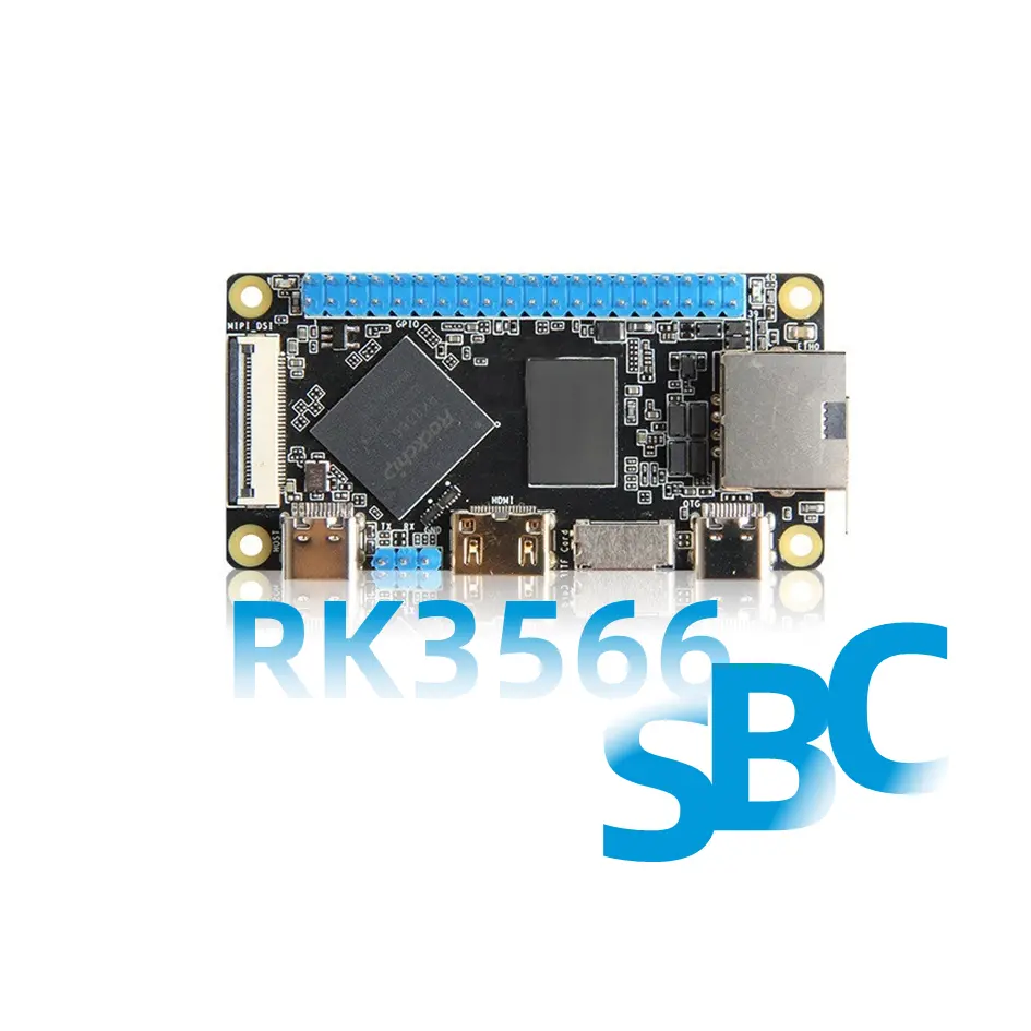 Alta calidad Quad-Core 64-bit Rockchip Arm RK3566 mini SBC Placa de computadora de placa única para juegos IoT DIY ROS Robot