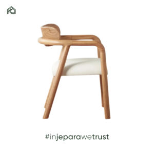 Silla Bob Tapizada en Madera de Teca con Tapicería Diseñada para Comodidad, Soporte y una Experiencia Gastronómica Refinada - Product Image 4