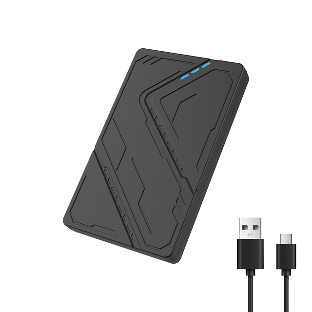 2.5 Inch External Hard Drive Enclosure RGB Light USB3.1 Type C SATA III 6Gbps 9.5mm SSD HDD Case UASP 4TB Storage for Laptop