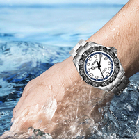 Montre mécanique personnalisée super lumineuse Nh35 montre de plongée 200M étanche mécanique automatique personnalisée montre de plongée en acier inoxydable