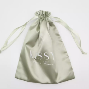 Sac en satin de soie personnalisé avec cordon de serrage pour bijoux, cosmétiques, perruques, accessoires, rangement, mariages, fêtes, emballages cadeaux - Product Image 2