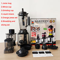 Robot culinaire électrique 6-en-1 9500W Crest Silver Bardefu, mixeur et broyeur commercial robuste 3-en-1, presse-agrumes