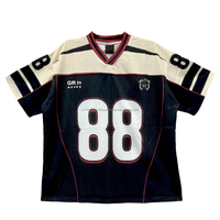 T-shirt décontracté unisexe en jersey, style Harajuku Hip Hop, avec motifs numériques imprimés par sublimation, col en V, hauts en maille, style urbain 100%
